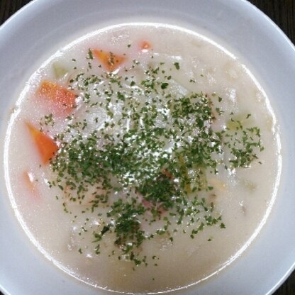 寒い日にピッタリなスープですね。
おかげで体が暖まりました(*^▽^*)
ごちそうさまでした。